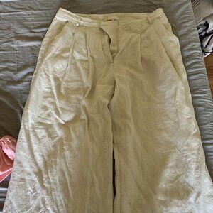 Farm Rio Wide Leg Linen Pants (Size XL)